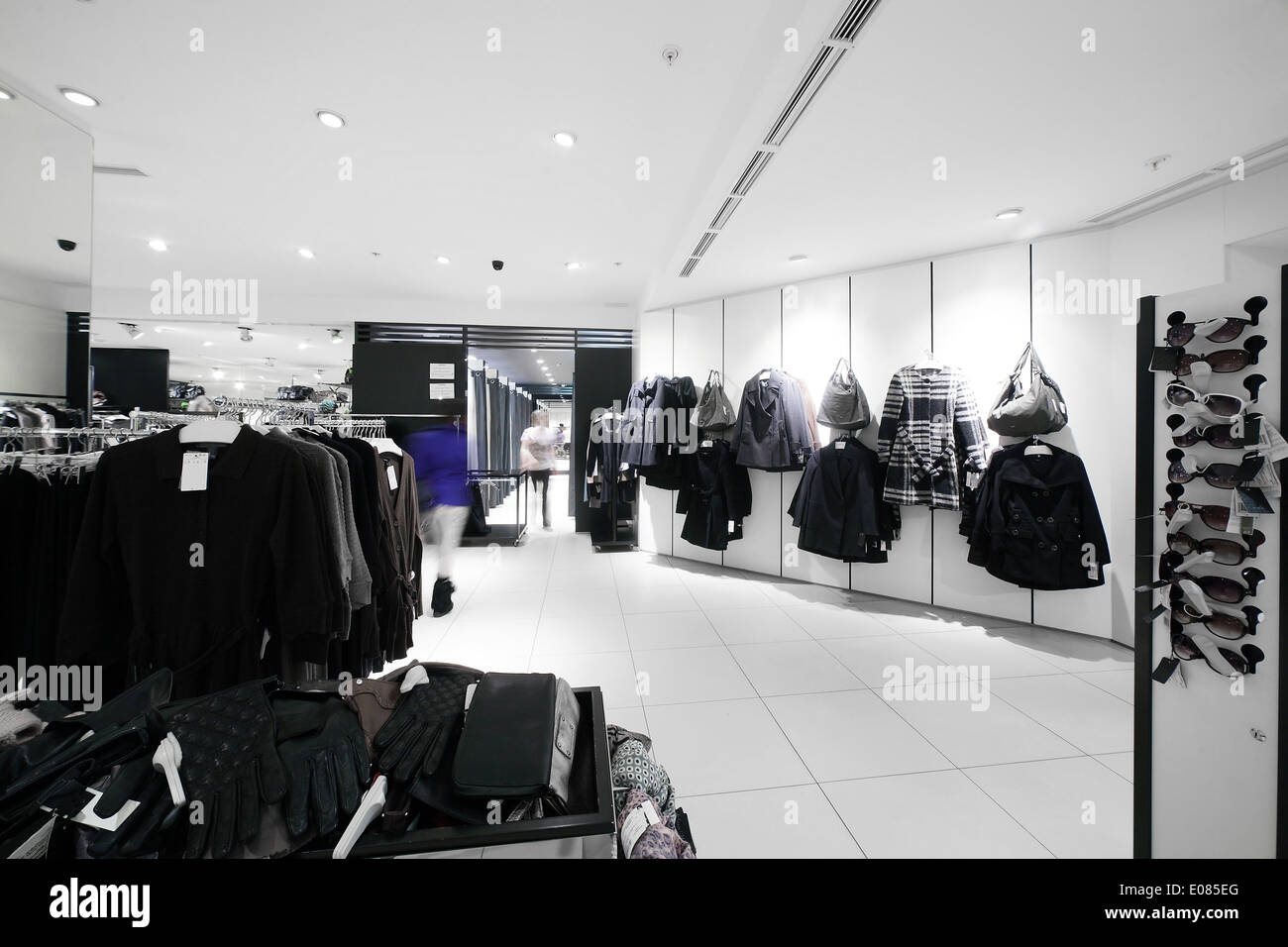 european clothing store interior in modern mall Stock Photo Alamy