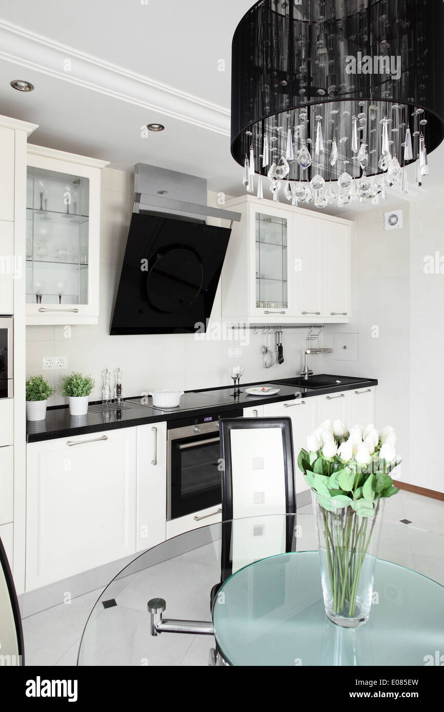 luxury kitchen interior with modern furniture Stock Photo Alamy