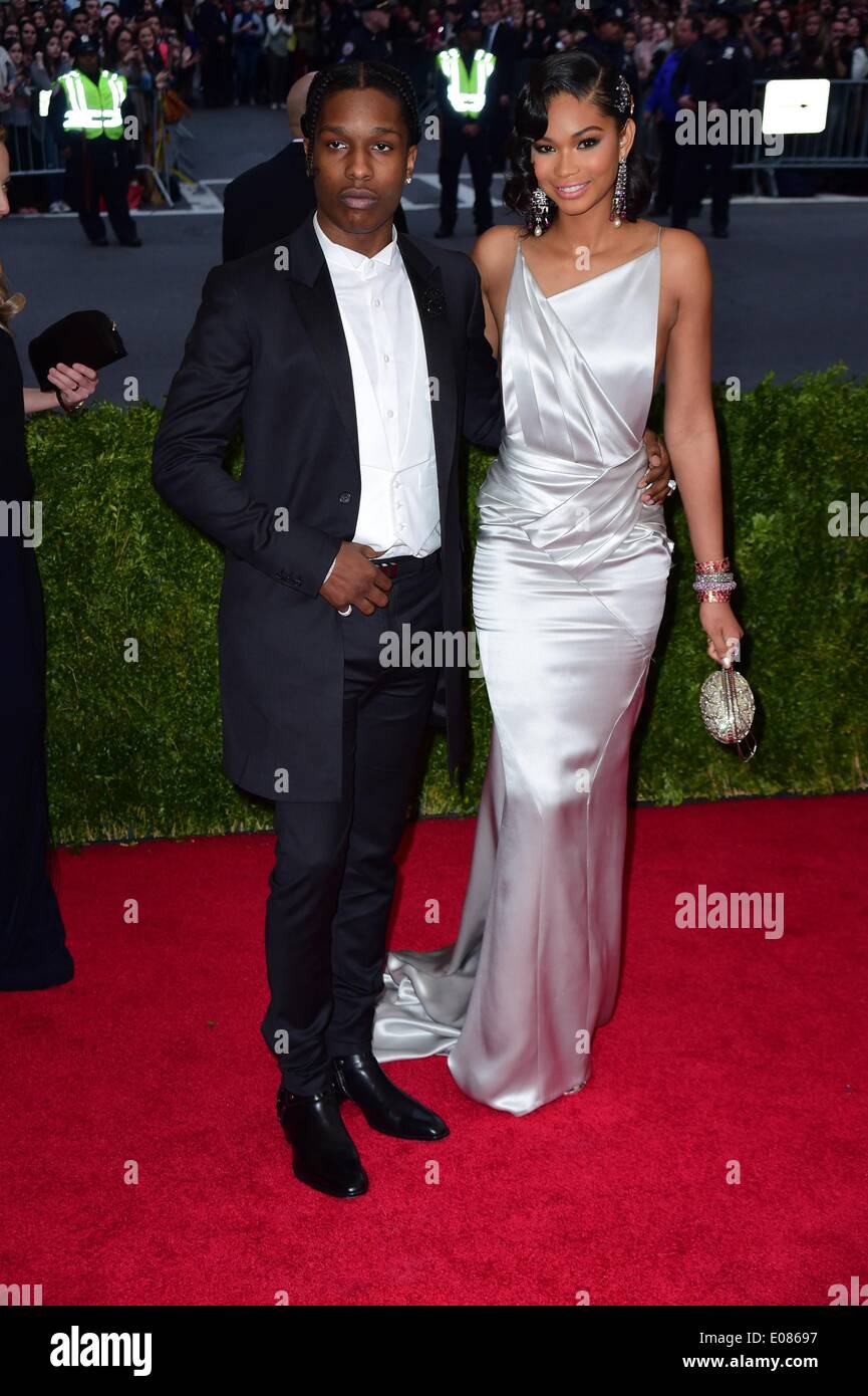 New York, NY, USA. 5th May, 2014. ASAP Rocky, Chanel Iman at arrivals for  'Charles James: Beyond Fashion' Opening Night at The Metropolitan Museum of  Art Annual Gala - Part 5, Anna