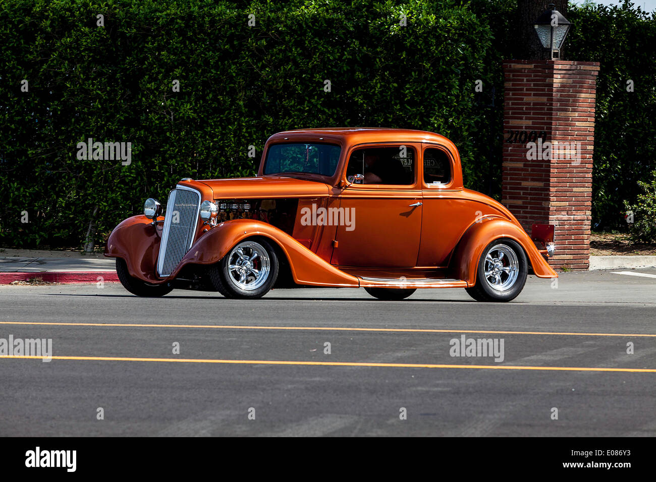 A 1934 Chevy 5 Window Coupe Stock Photo