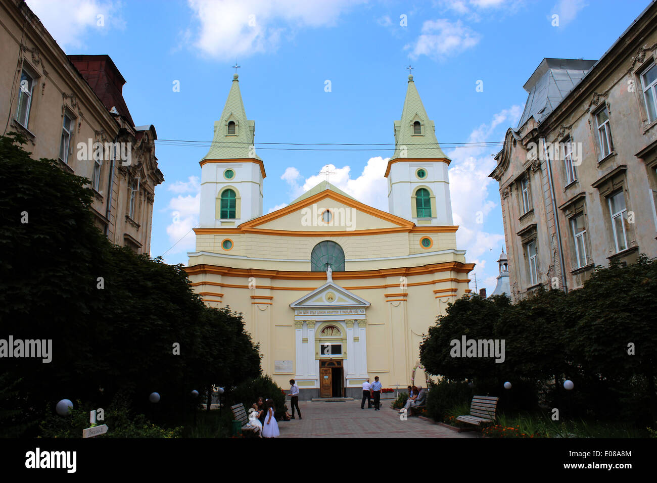 House of Prayer of the Baptist Evangelical Christians in Lvov Stock Photo