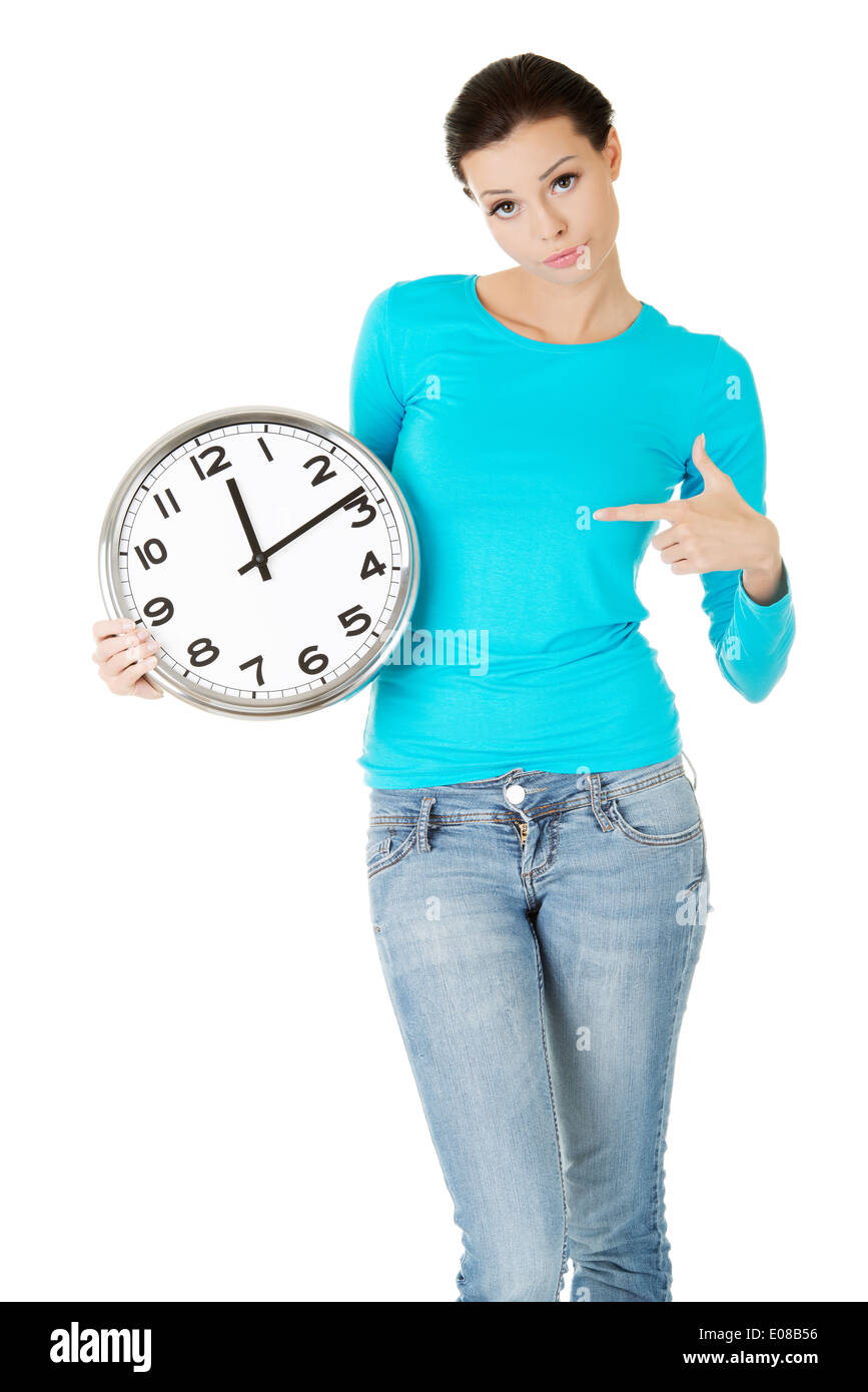 Woman clock head Cut Out Stock Images & Pictures - Alamy