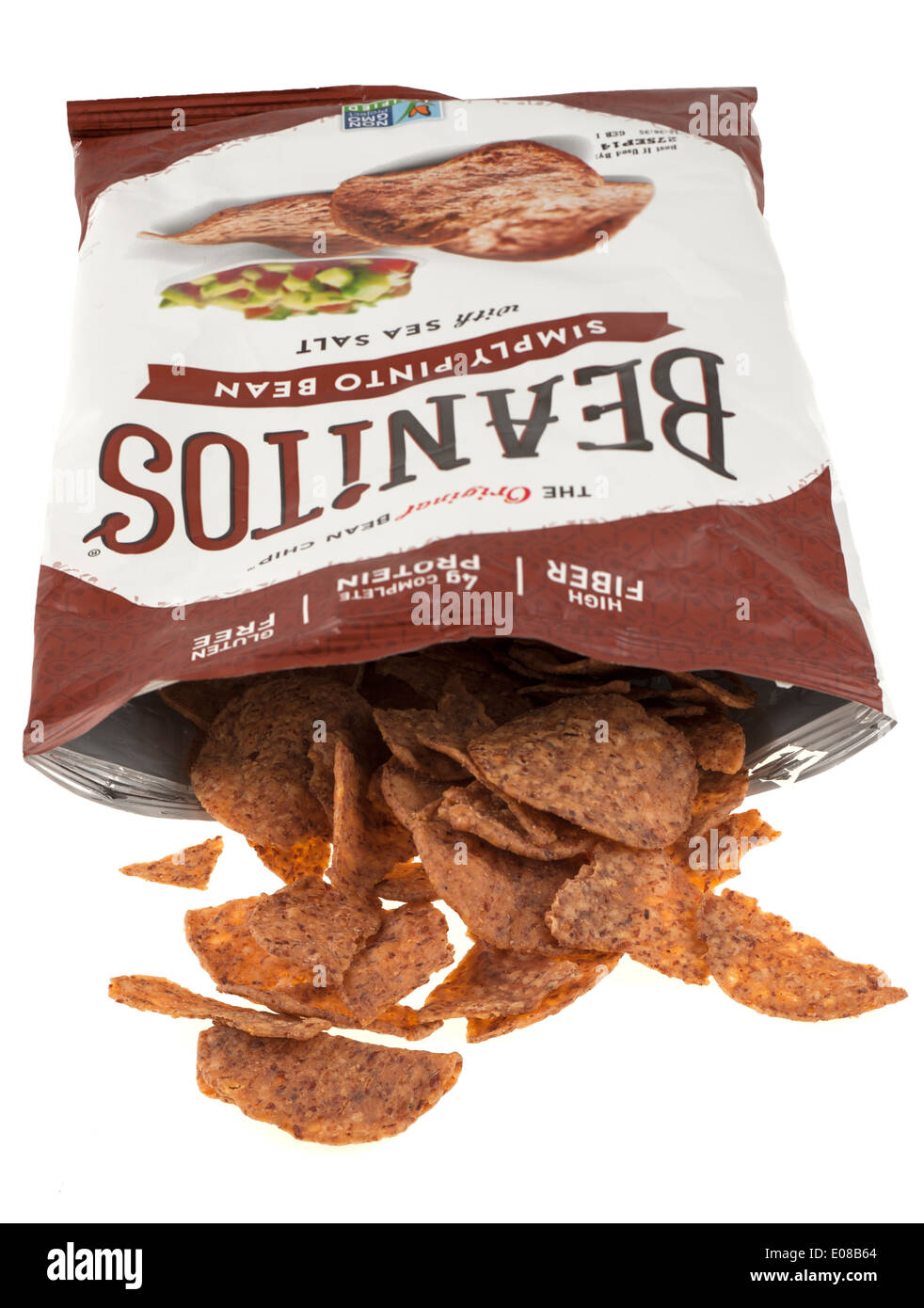 Bag of Beanitos simply pinto bean chips Stock Photo