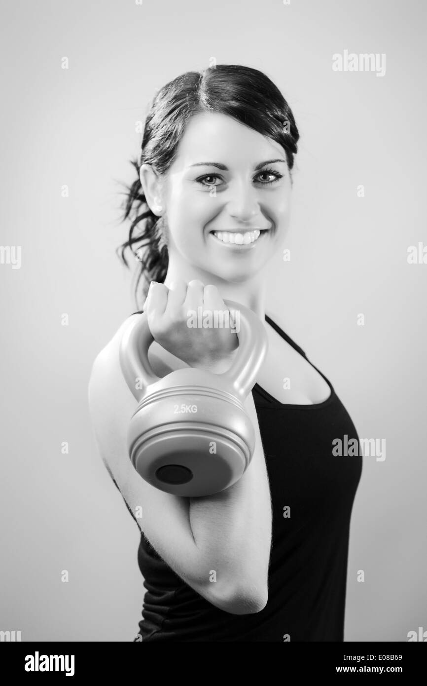 Sporty person Black and White Stock