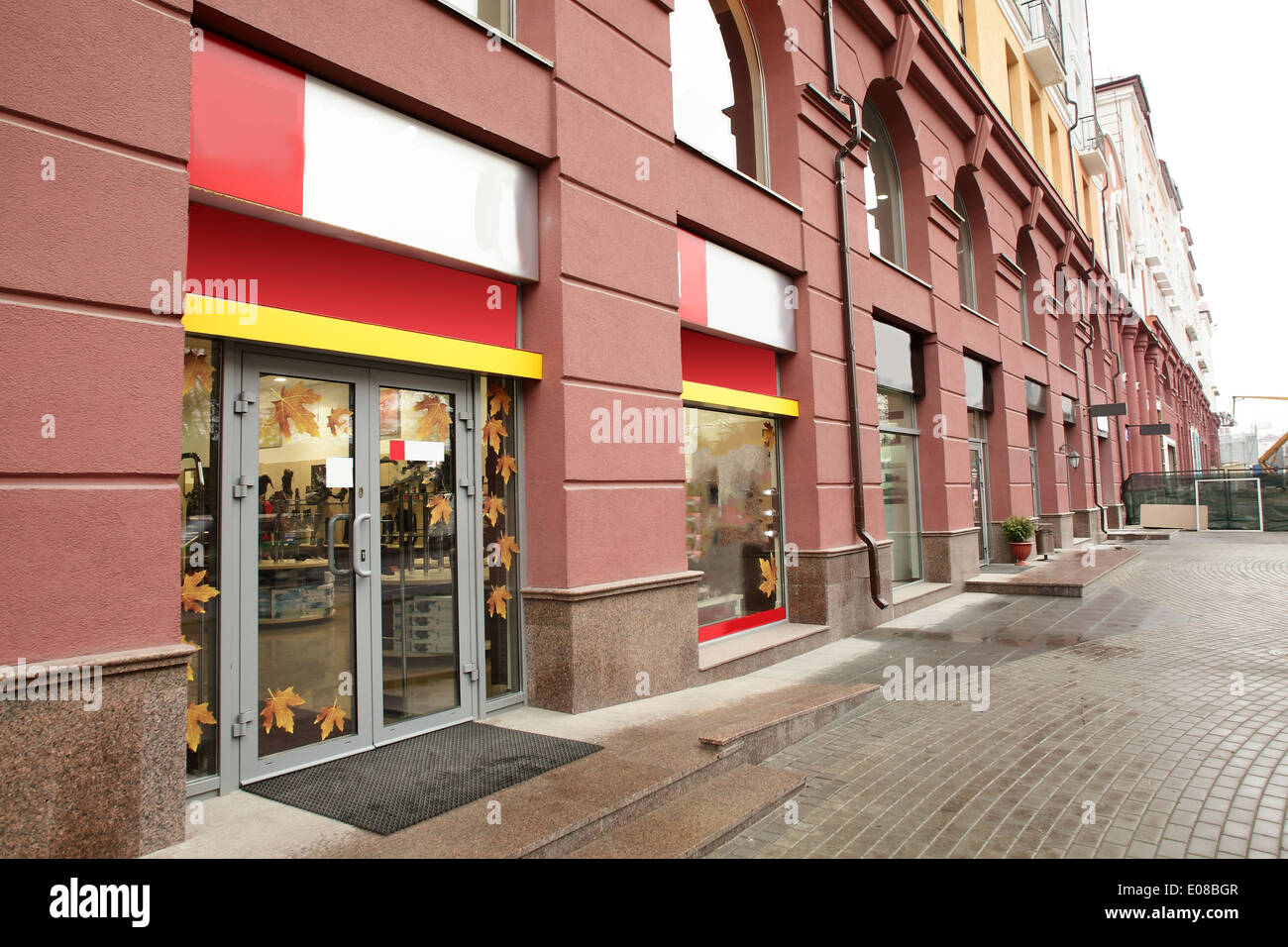 European Store Building bright and fashionable window of modern european store Stock Photo - Alamy