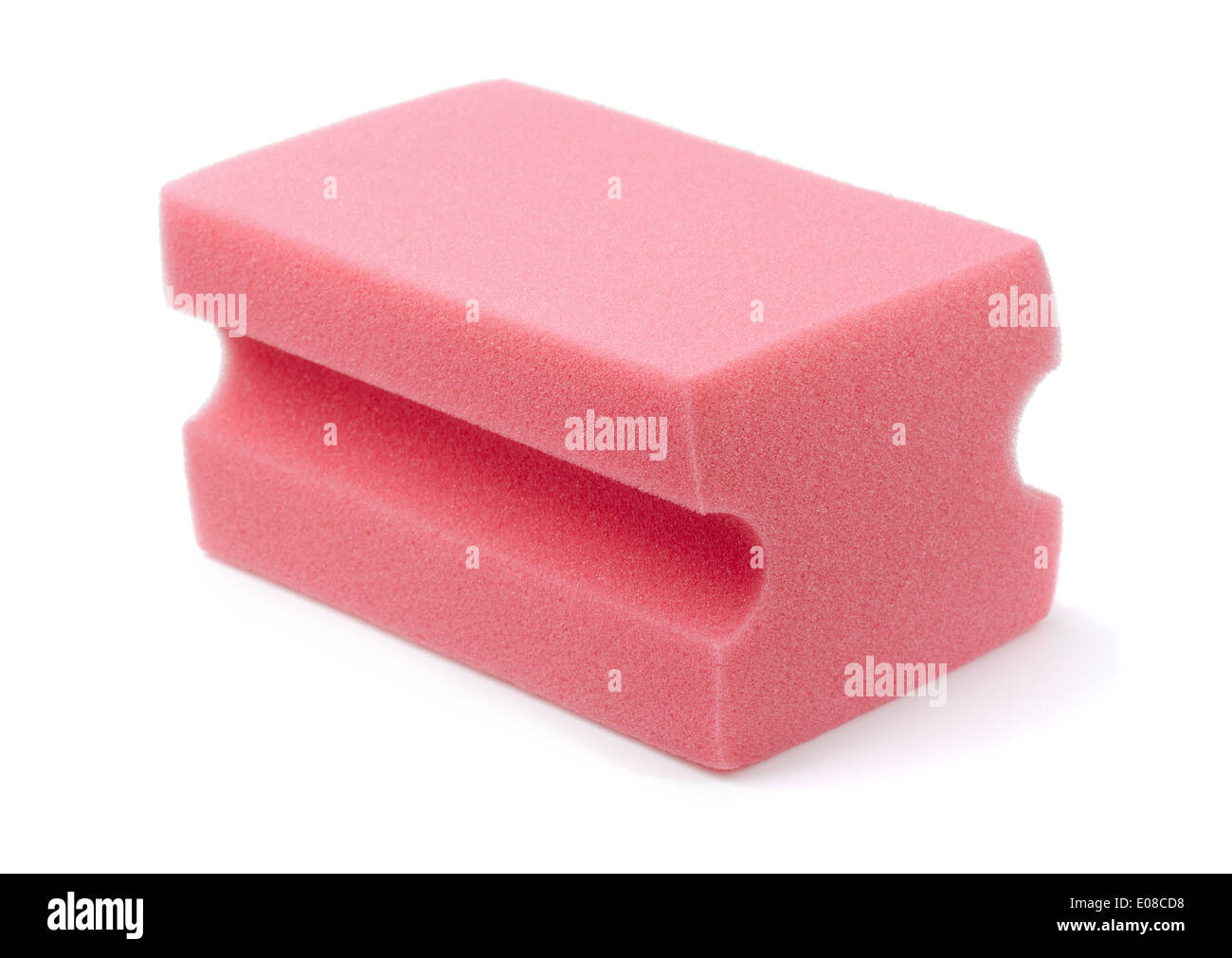Single car wash sponge isolated on white Stock Photo