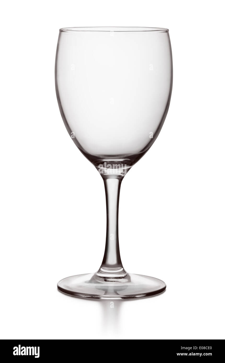 Empty wine glass isolated on white Stock Photo