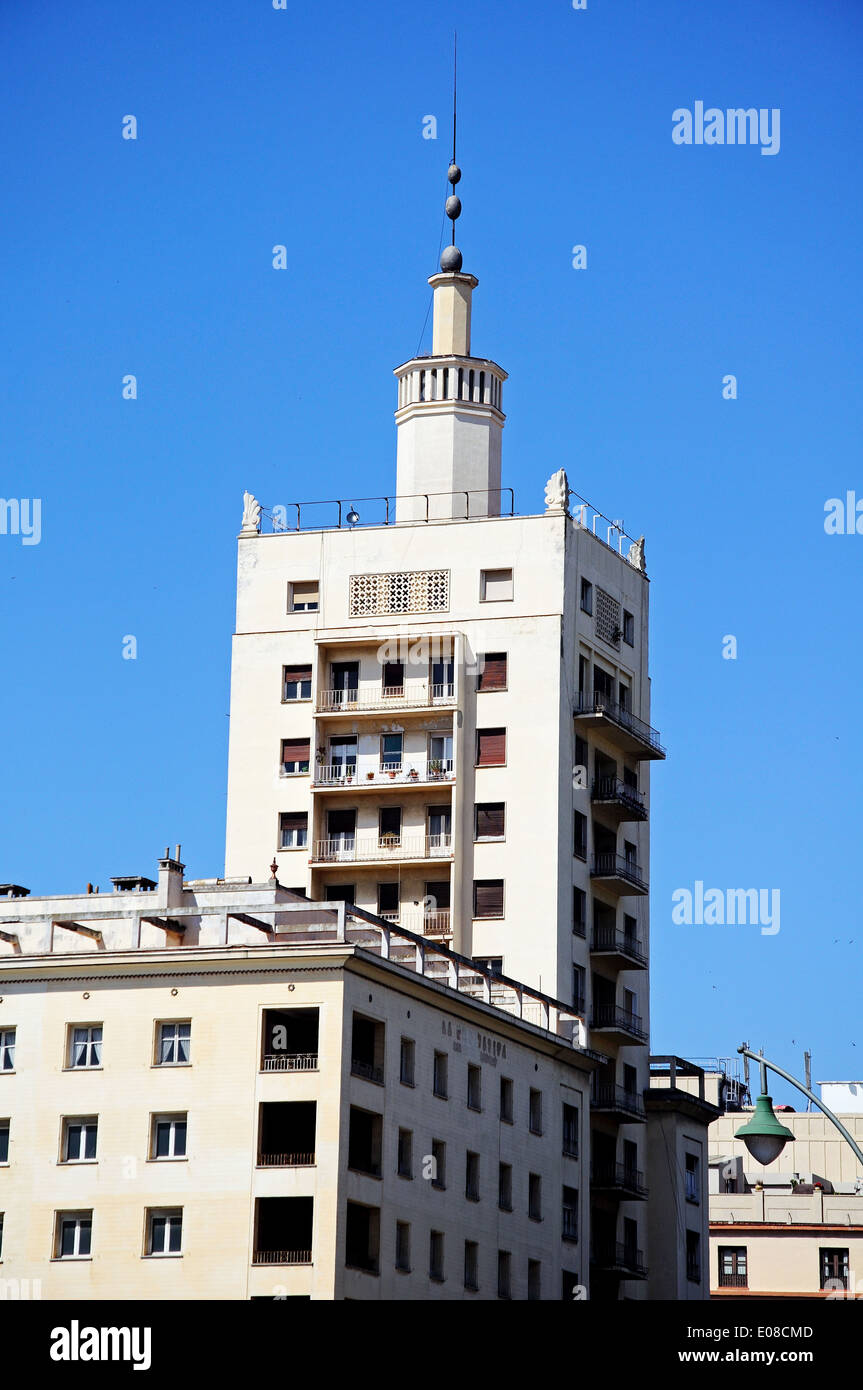 Equitable Building (Edificio de la Equitativa), Malaga, Costa del Sol, Malaga Province, Andalucia, Spain, Western Europe. Stock Photo