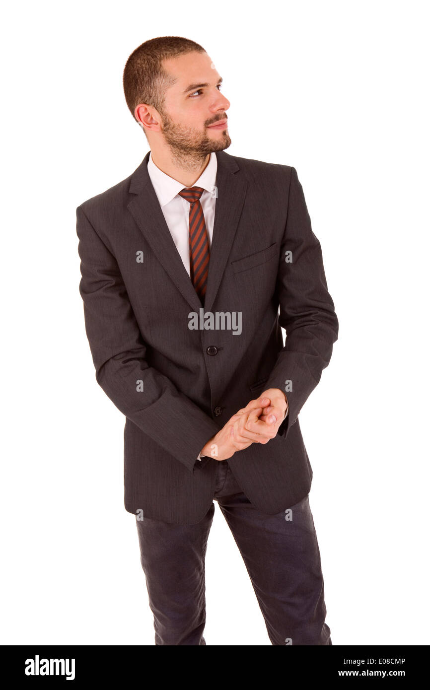 young business man portrait isolated on white Stock Photo - Alamy
