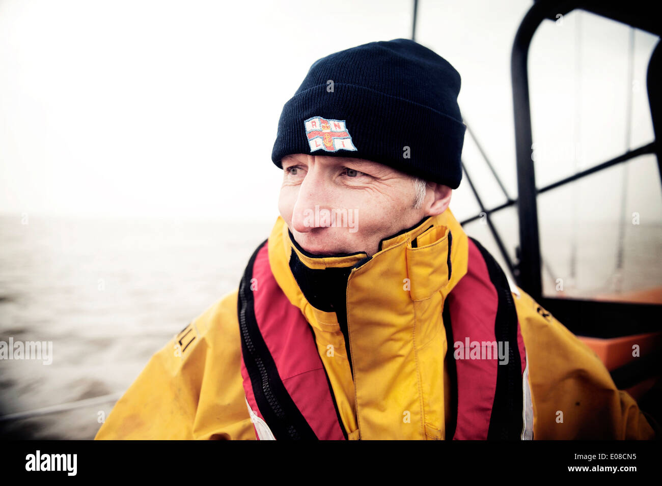 John Fox - Coxswain - Lowestoft RNLI Lifeboat Stock Photo