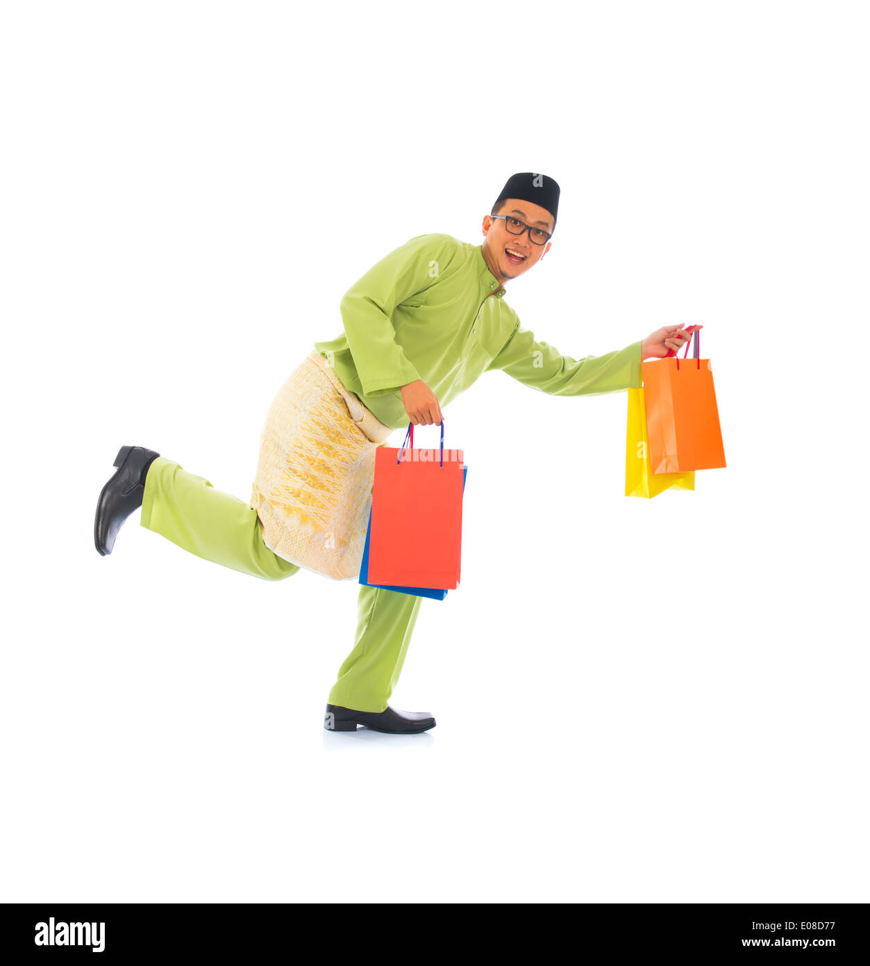 Hari Malay Islamic Raya Charming Jumping Guy Samping Buy Retail Ramadan Adult Success Holiday Indonesian Male Indonesia Stock Photo Alamy