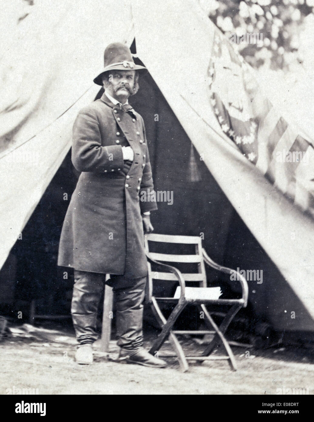Ambrose Everett Burnside, American soldier and politician and whom 'sideburns' were named after Stock Photo