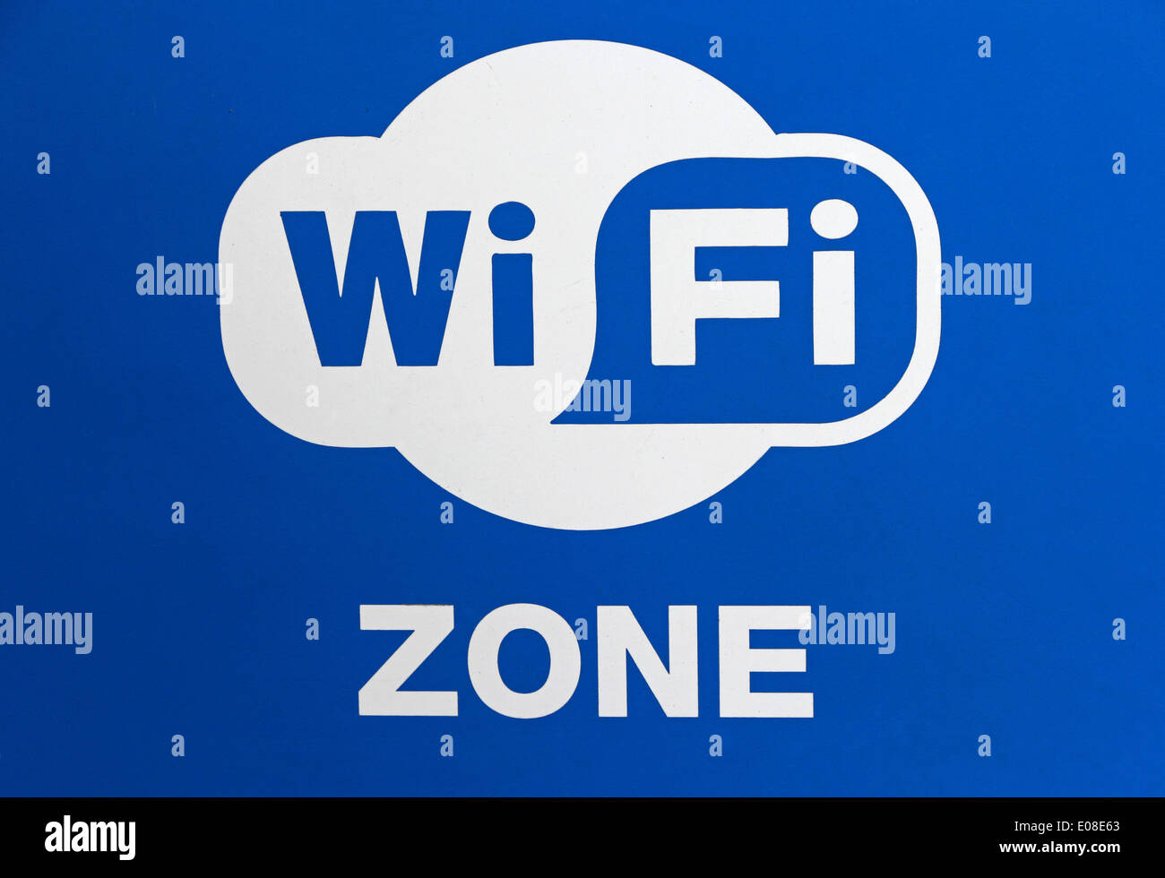 WiFi zone sign Stock Photo