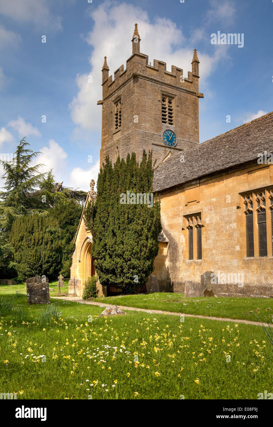 St Peter church, Stanway, Gloucestershire, England. Stock Photo