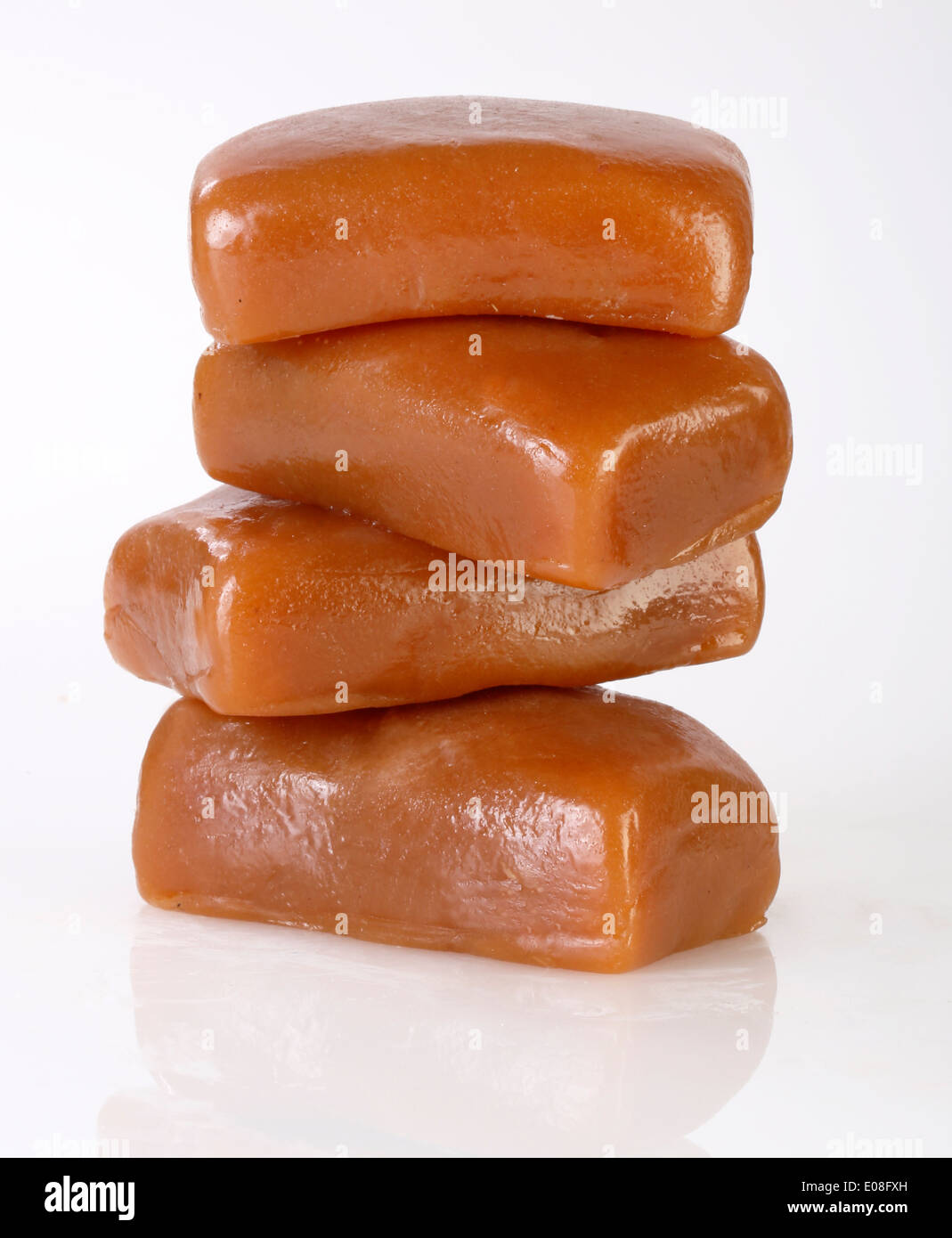 STACK OF TOFFEE PIECES Stock Photo Alamy