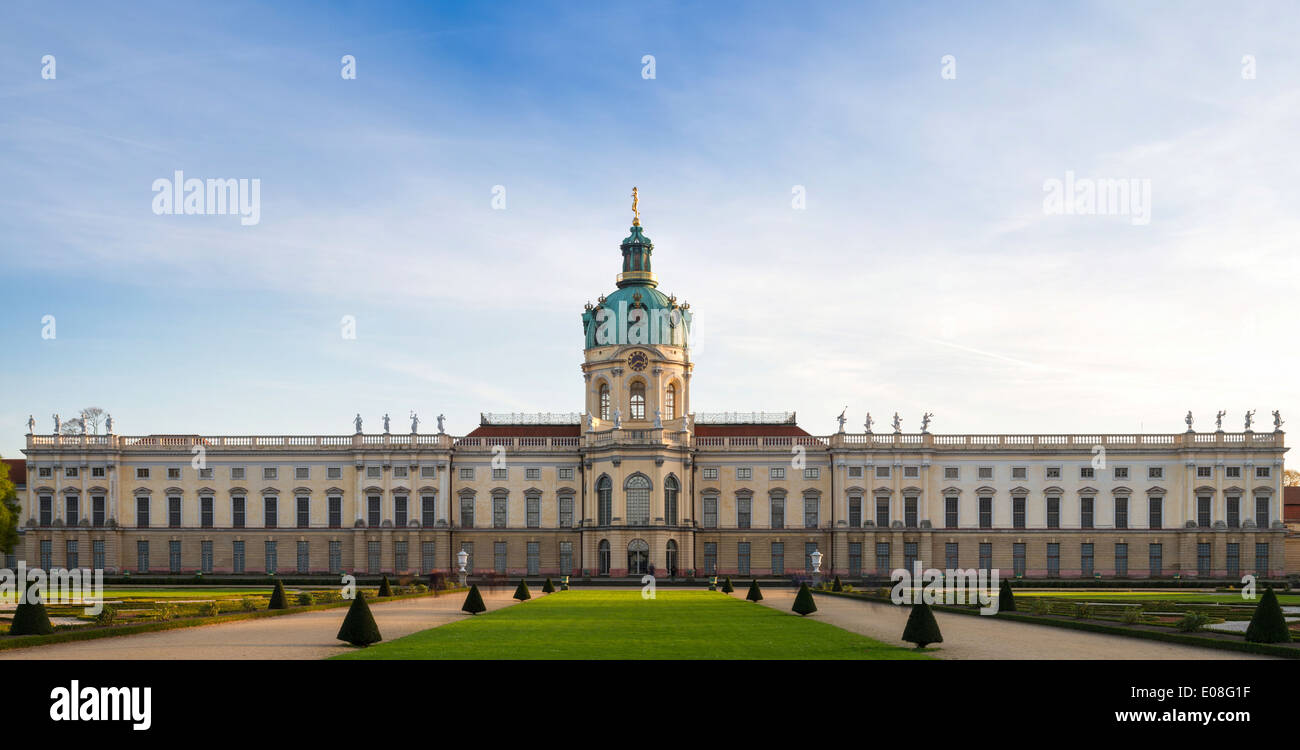Panorama of Schloss Charlottenburg, Berlin (North facade seen from park) Stock Photo
