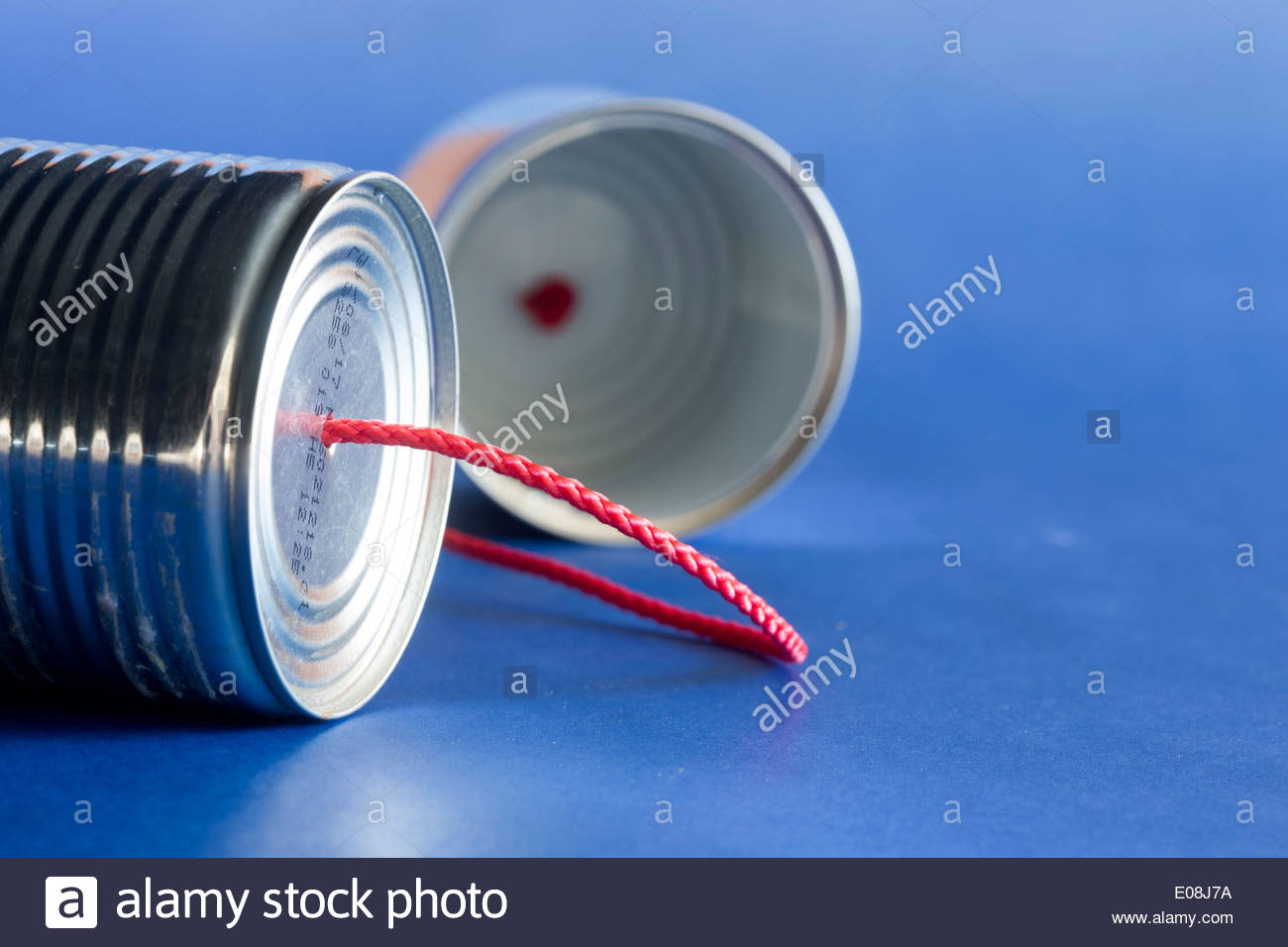 Tin Can Telephone Stock Photos & Tin Can Telephone Stock Images Alamy
