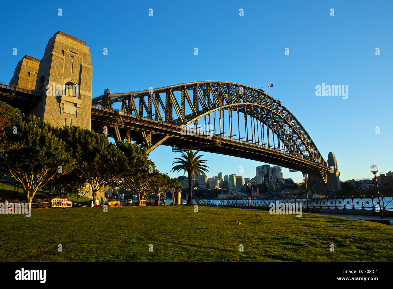 Sydney Harbour Bridge after Sunrise Stock Photo