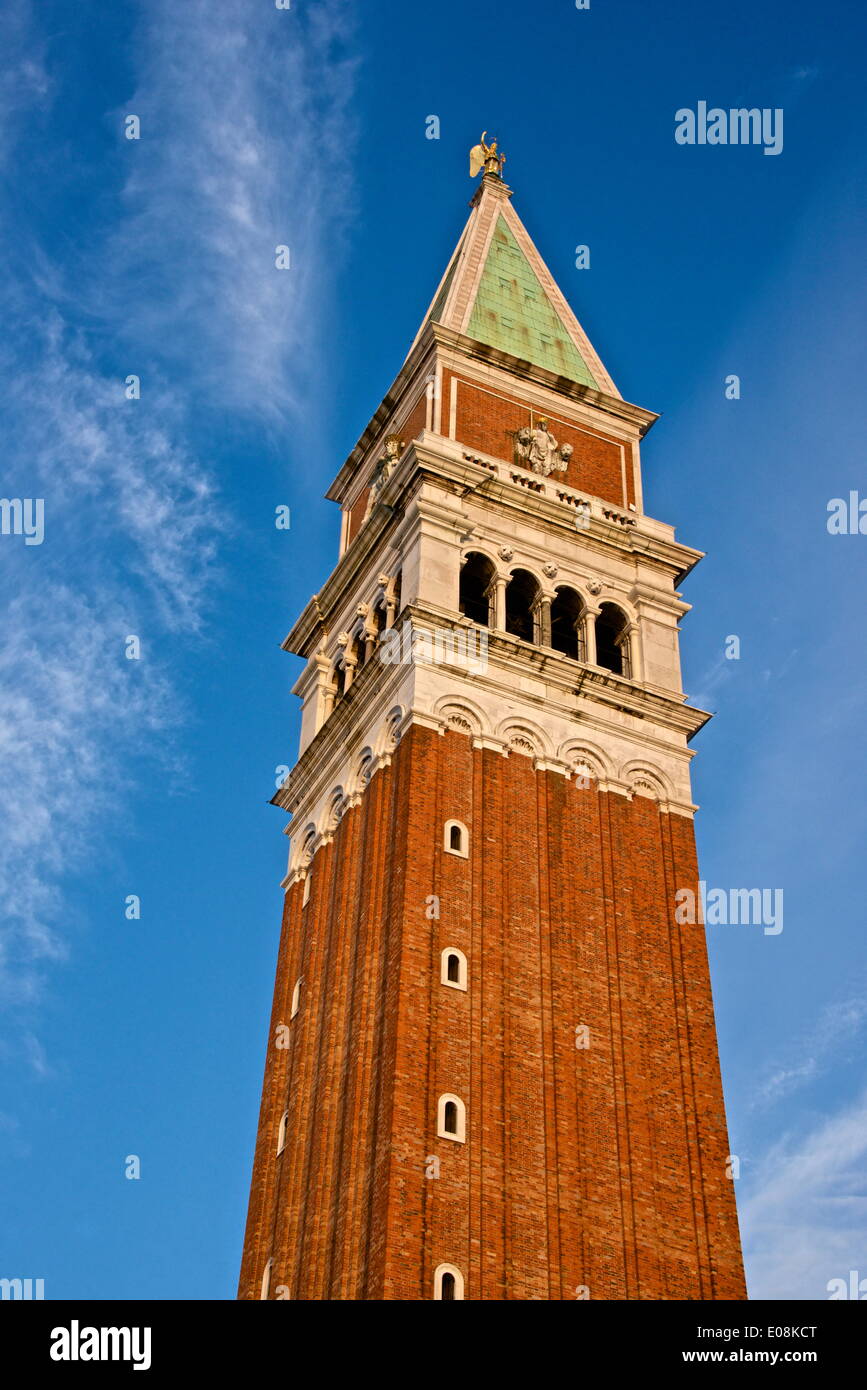 Campanile detail, Piazza San Marco, San Marco, Venice, UNESCO World Heritage Site, Veneto, Italy, Europe Stock Photo