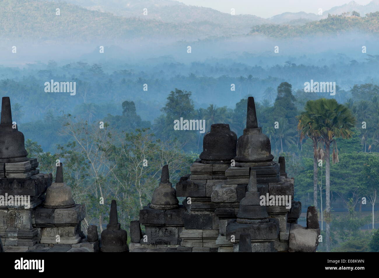 Borobudur Buddhist Temple, UNESCO World Heritage Site, Java, Indonesia ...