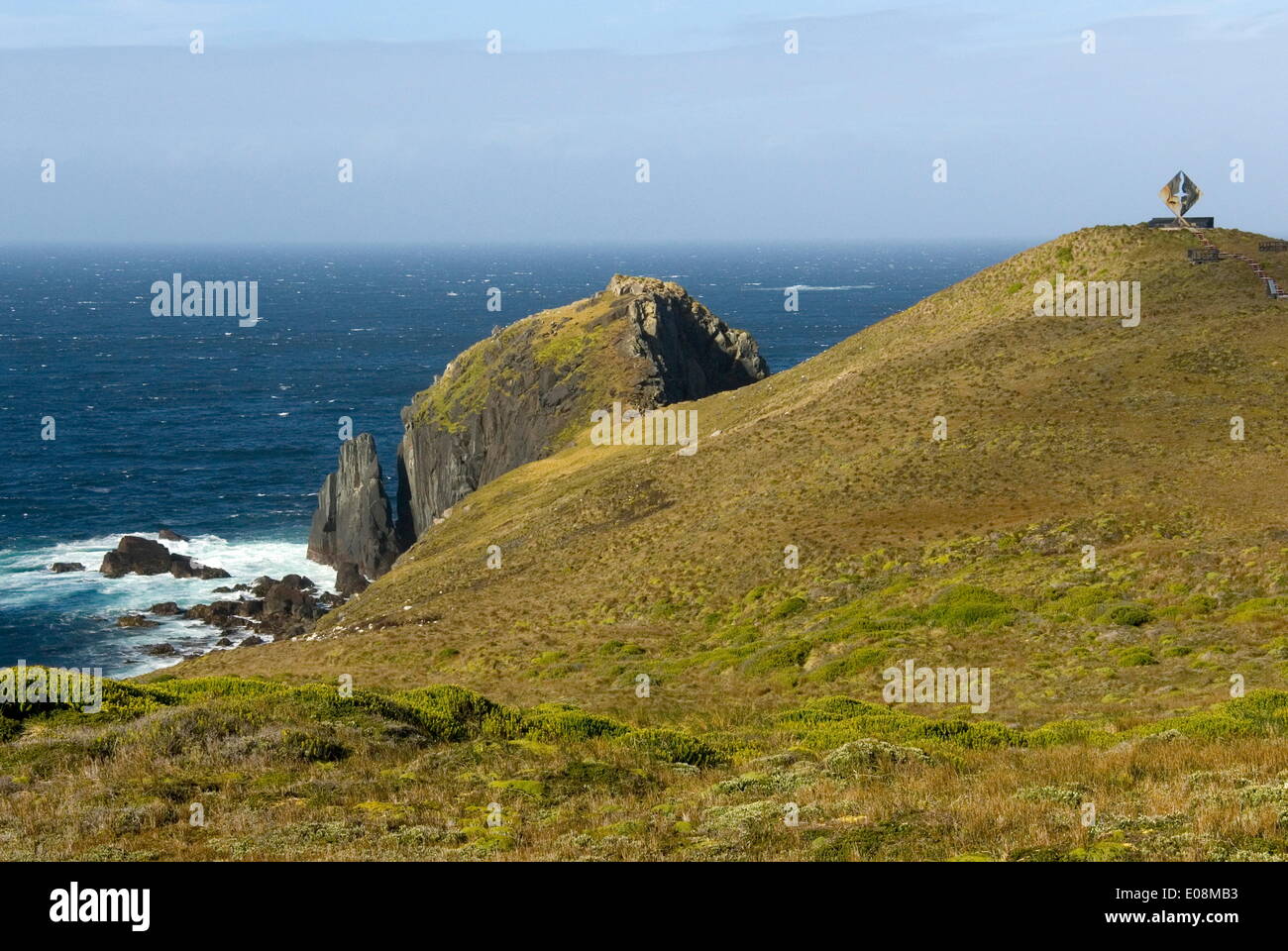 The Albatross Monument at Cape Horn, Isla de Cabo de Hornos, Tierra del Fuego, Chile, South America Stock Photo
