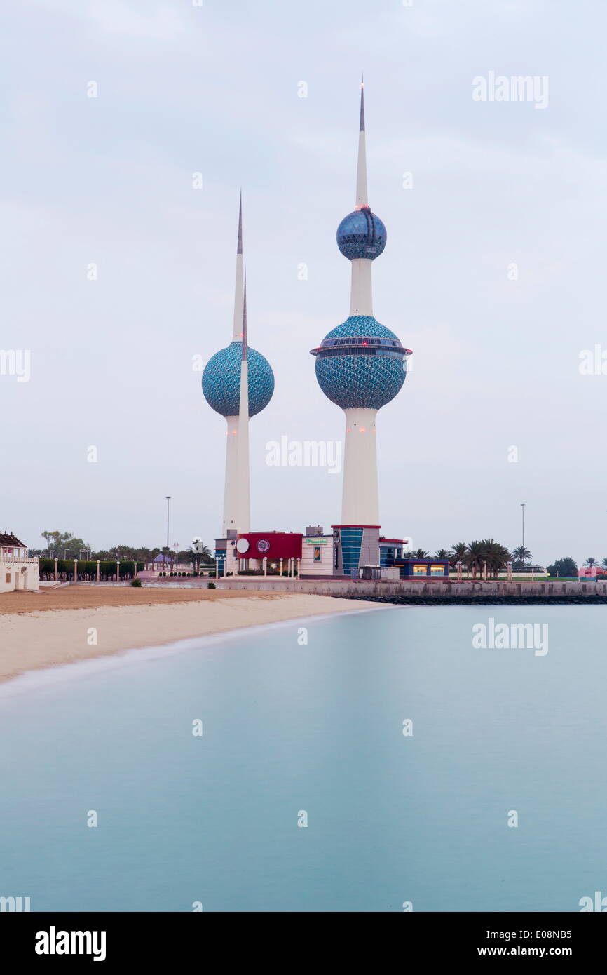 The Kuwait Towers, Kuwait City, Kuwait, Middle East Stock Photo Alamy