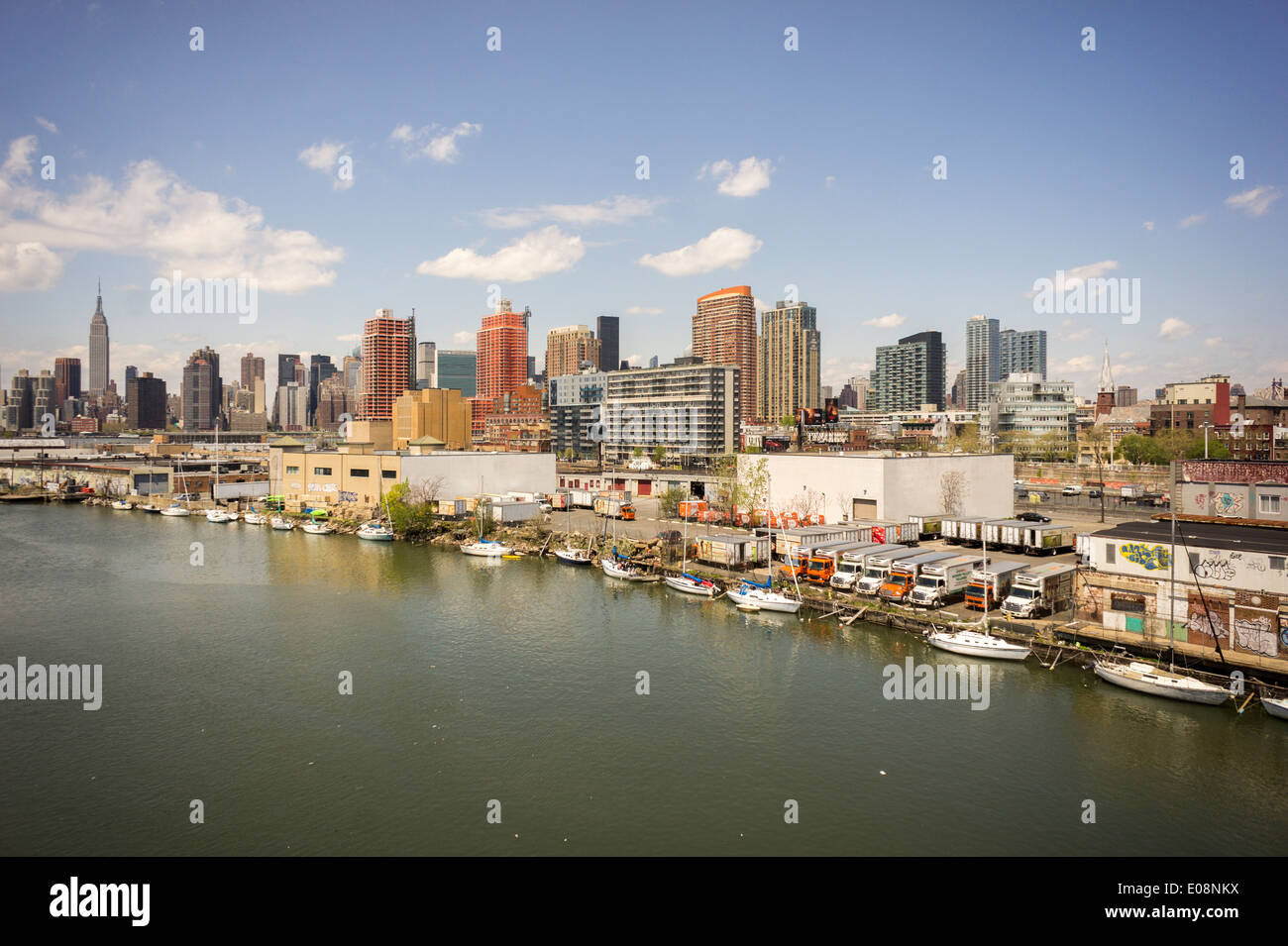The Long Island City skyline seen across Newtown Creek from Greenpoint