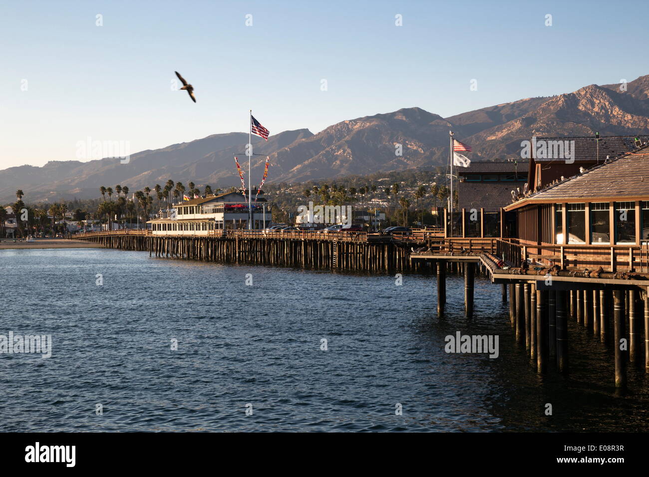 Stearns Wharf, Santa Barbara, Santa Barbara County, California, United States of America, North America Stock Photo