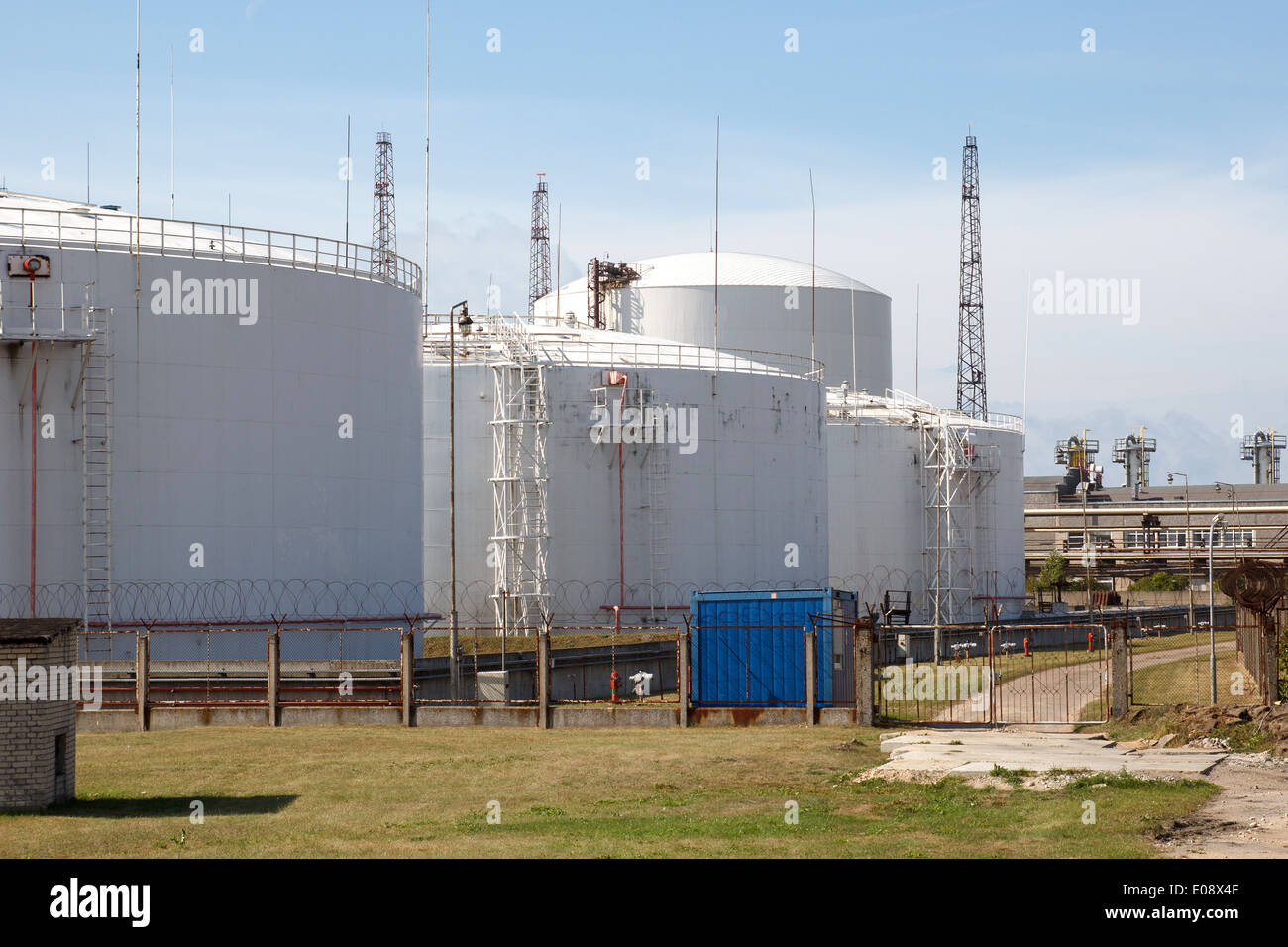 Oil Tanks Stock Photo Alamy
