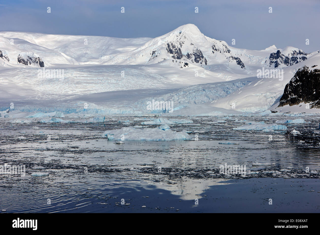hotine glacier in deloncle bay the lemaire channel graham land
