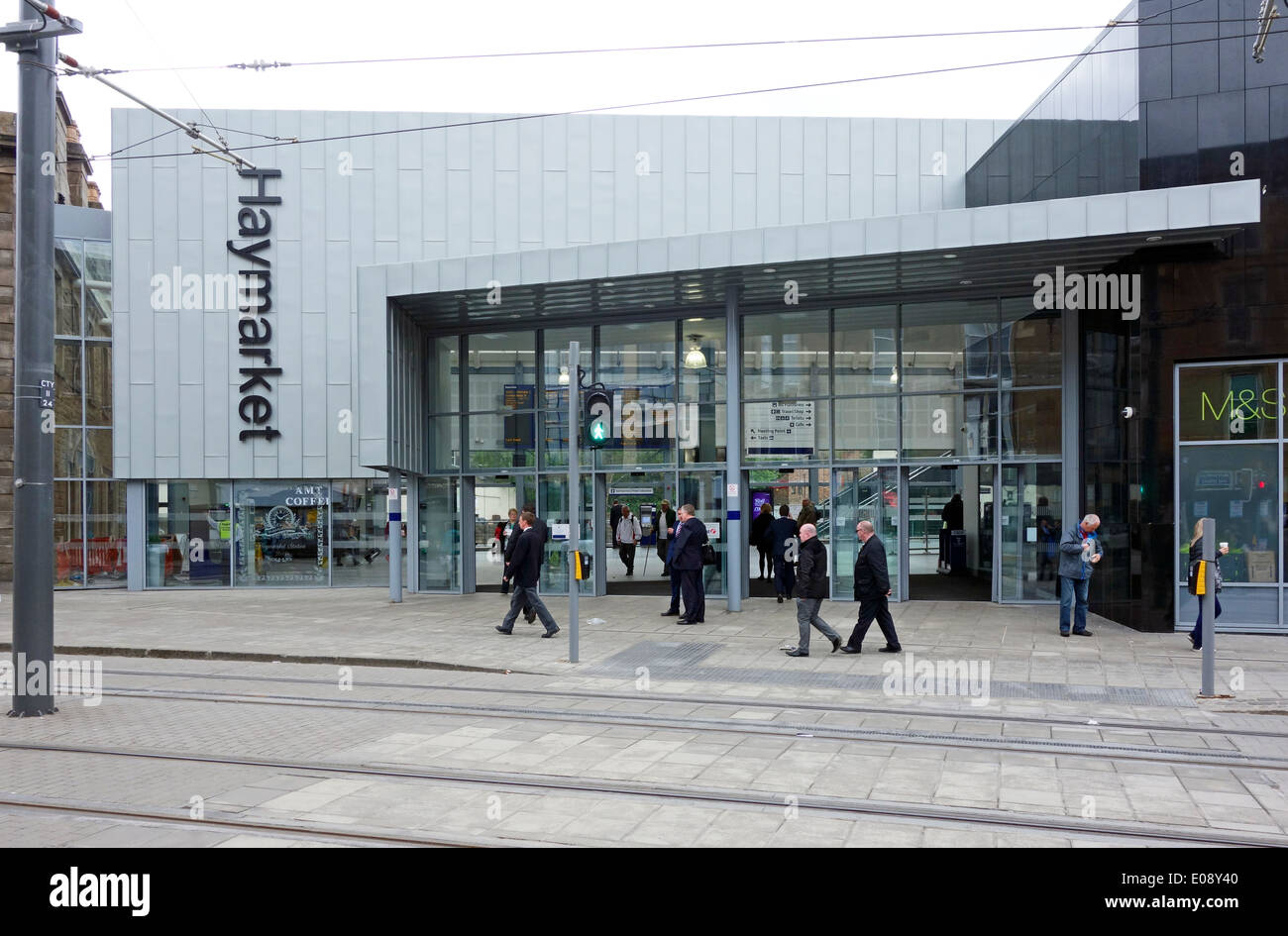 The new Haymarket railway station at Haymarket in Edinburgh Scotland