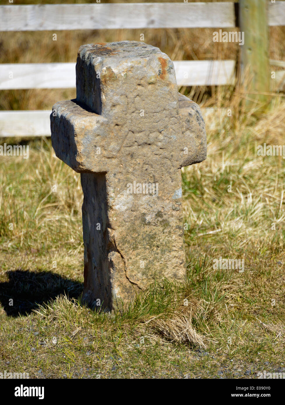 Killhope Cross. Killhope Head, Cumbria / Weardale boundary, England, United Kingdom, Europe. Stock Photo