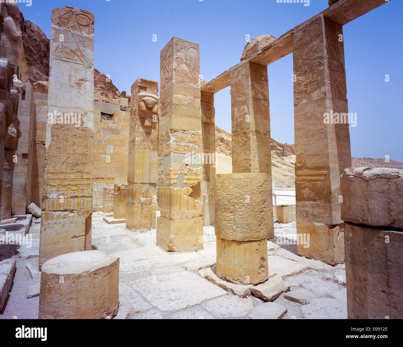 Mortuary temple of Hatshepsut or Deir el Bahri the Theban necropolis near Luxor Egypt Stock Photo
