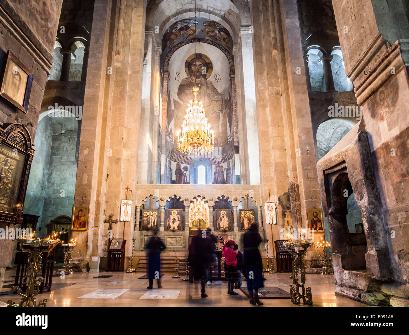 Svetitskhoveli cathedral in Mtskheta, the old capital of Georgia. Stock Photo