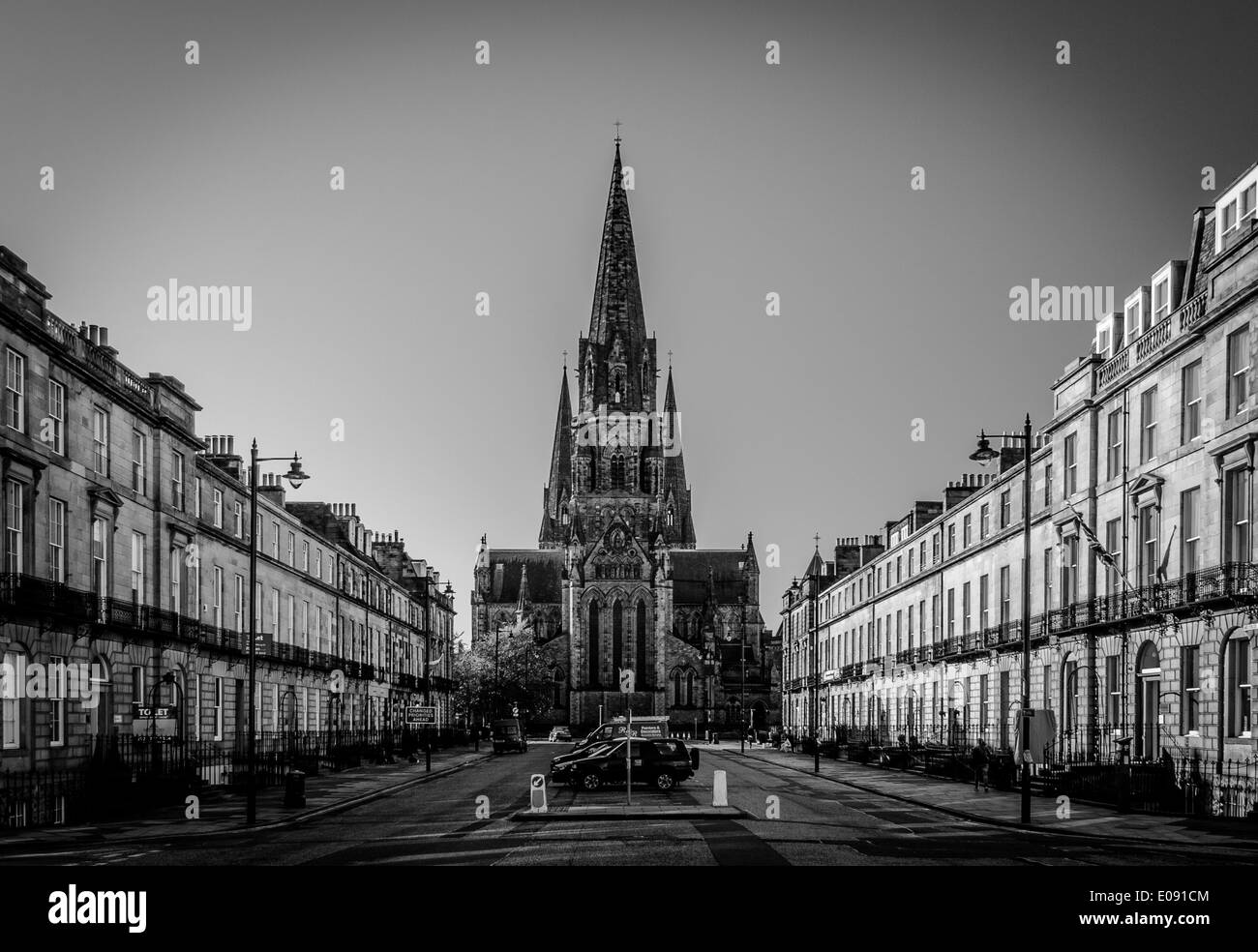 St Mary's Cathedral black and White Stock Photo