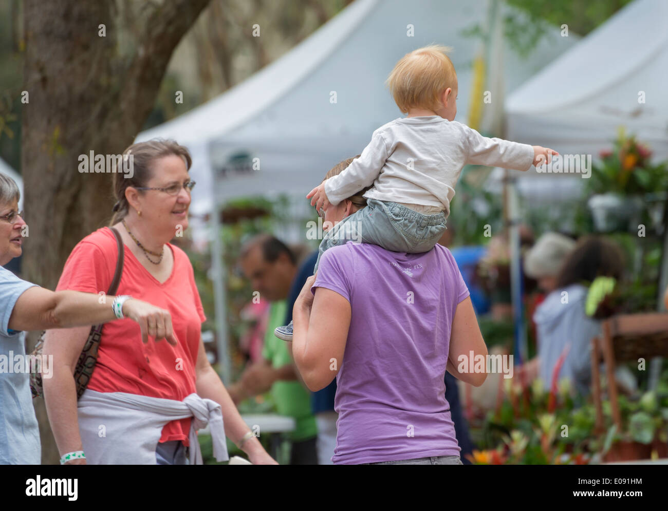 Kanapaha Spring Garden Festival in Gainesville, Florida. Stock Photo