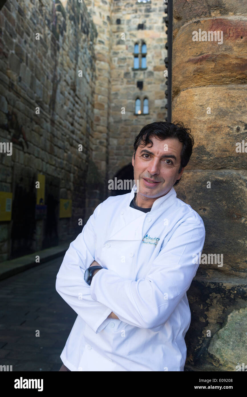 Jean-Christophe Novelli, chef and cookery school proprietor, at Alnwick food fair, Northumberland, September 2013 Stock Photo
