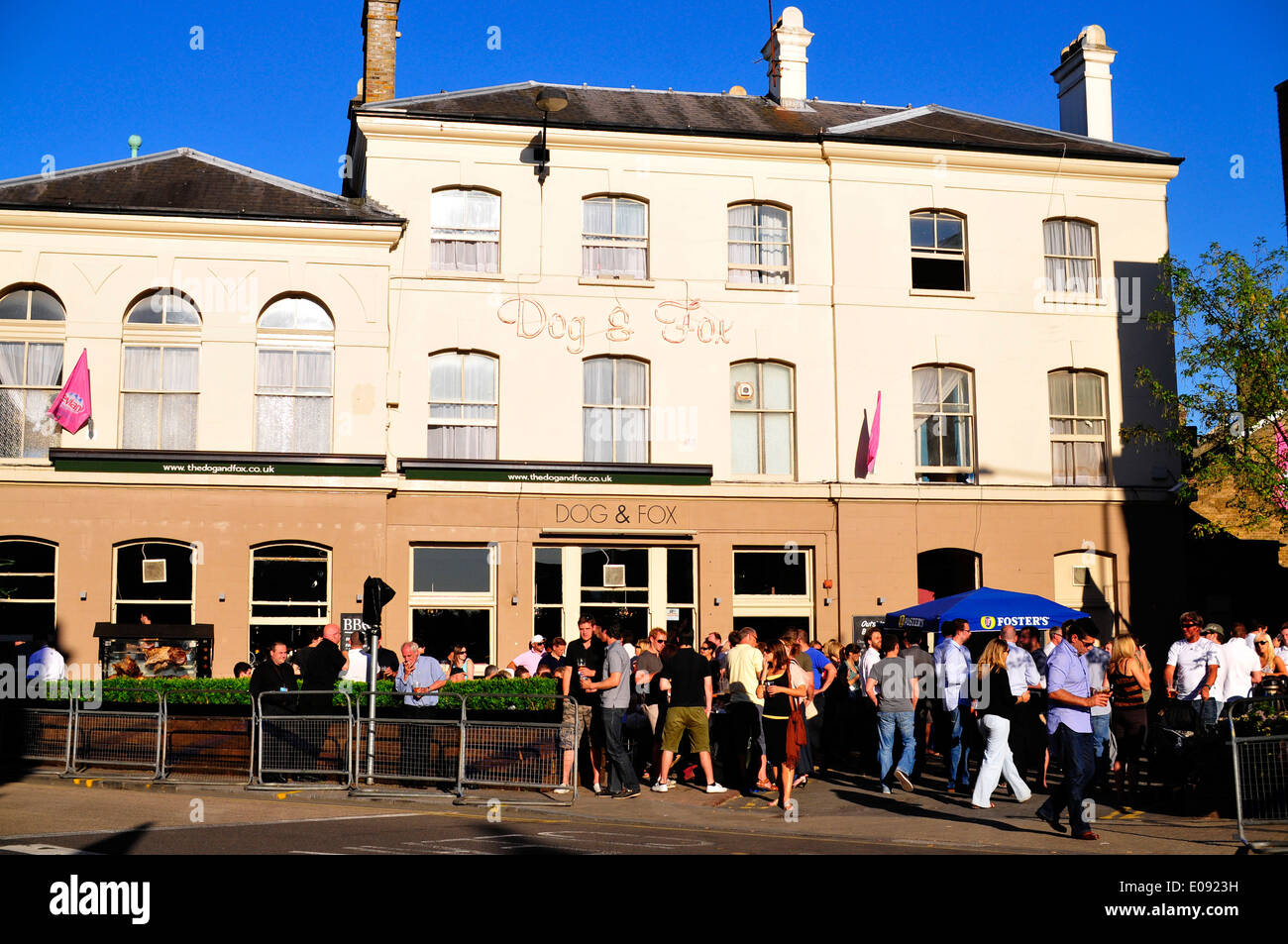 Dog and Fox pub during the Wimbledon Tennis Championships, Wimbledon