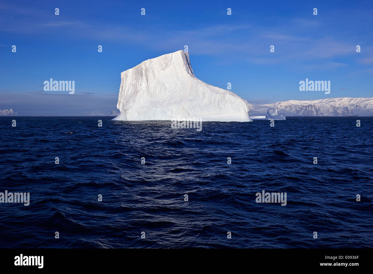 large tabular iceberg in the antarctic ocean Antarctica Stock Photo