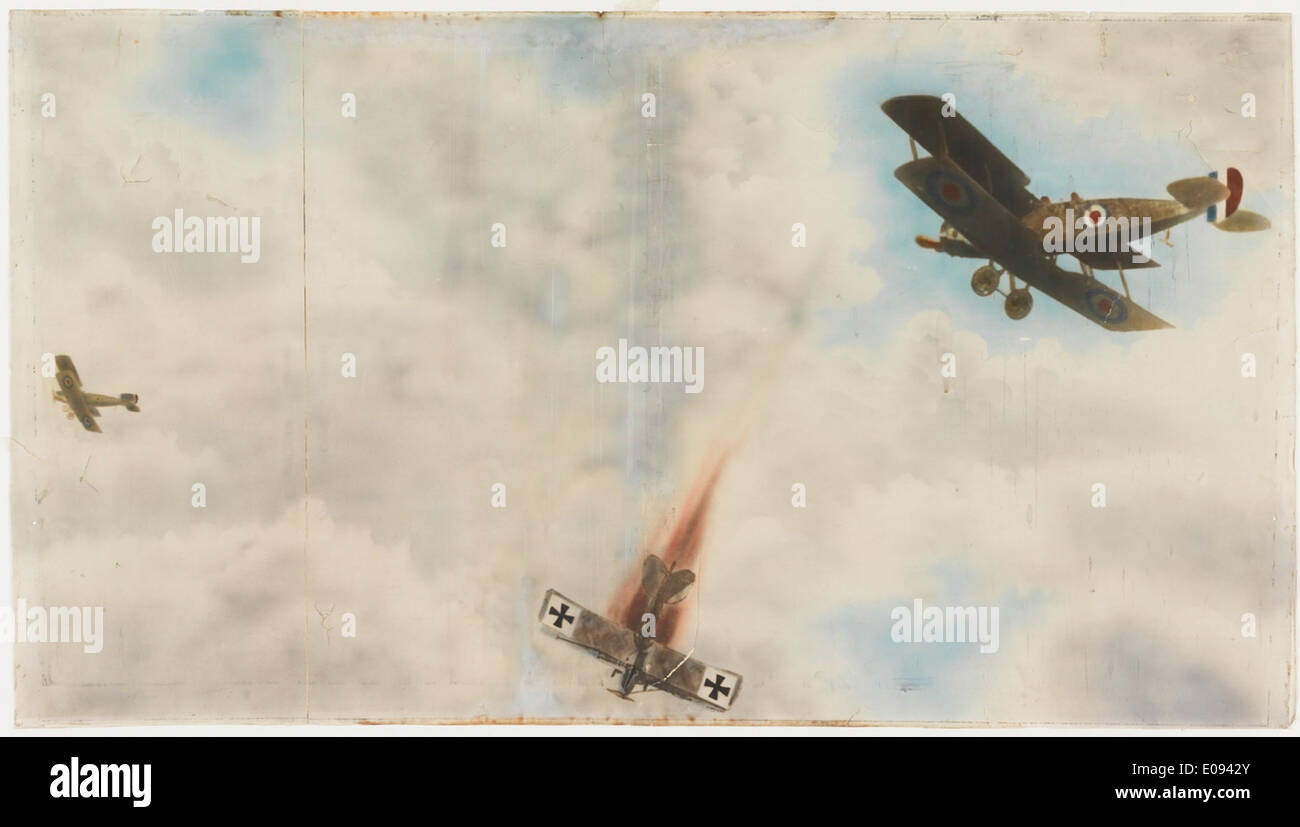 Aerial dogfight Stock Photo