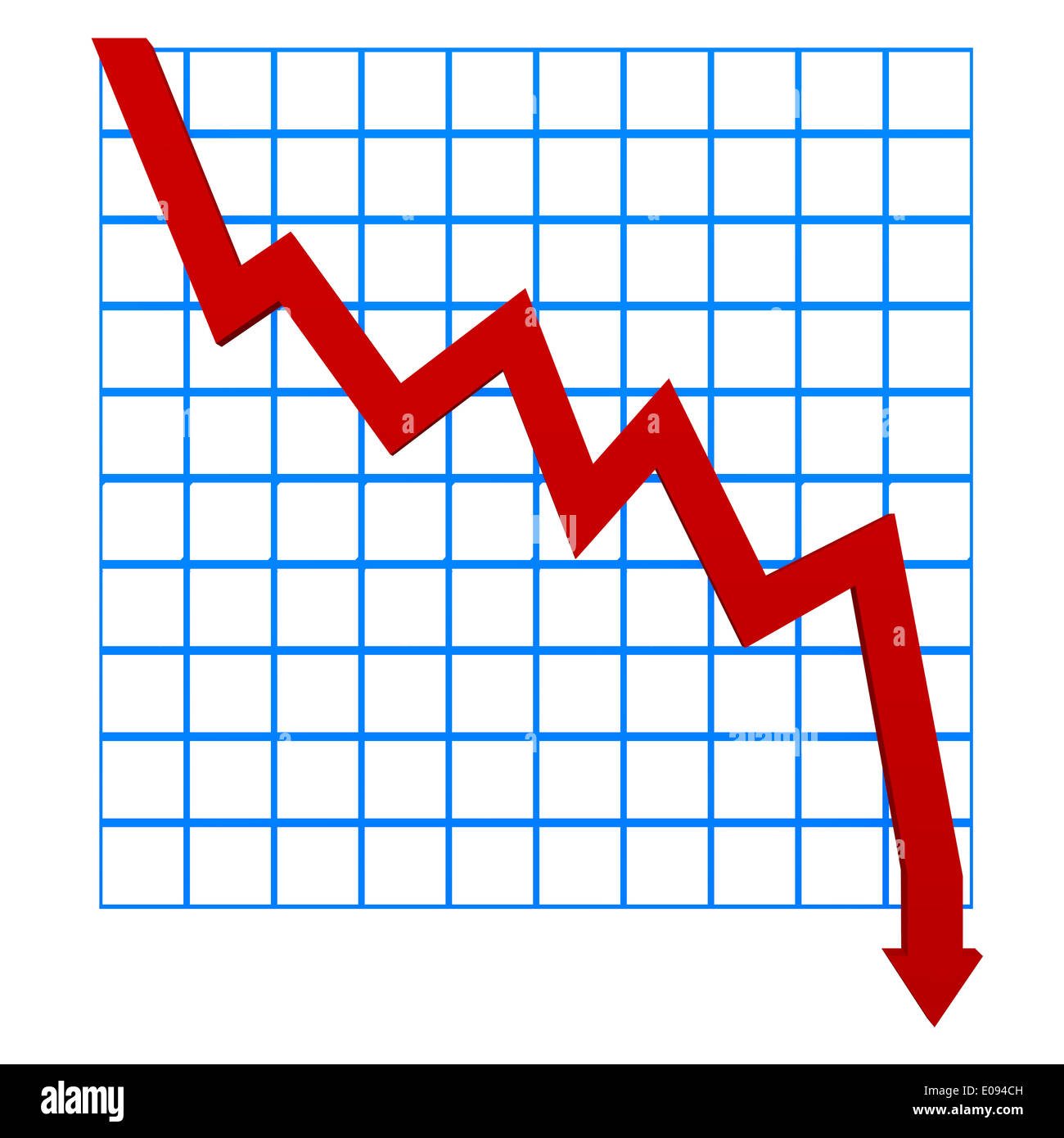 3d Render of a Crashing Graph Stock Photo Alamy