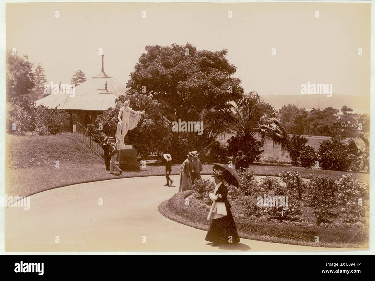 Botanical Gardens, Sydney [showing statue of Apollo Belvedere], c. 1900-1910 Stock Photo
