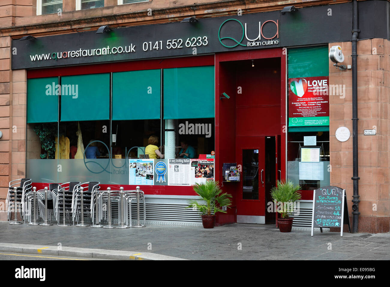 Qua Italian Restaurant Glasgow in the Merchant City, Ingram Street
