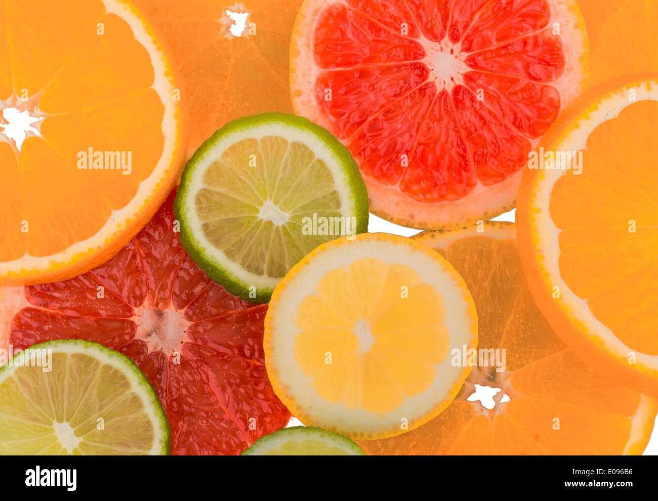 Discs of an orange. Symbolic photo fue healthy vitamins by fresh fruit, Scheiben einer Orange. Symbolfoto fue gesunde Vitamine d Stock Photo