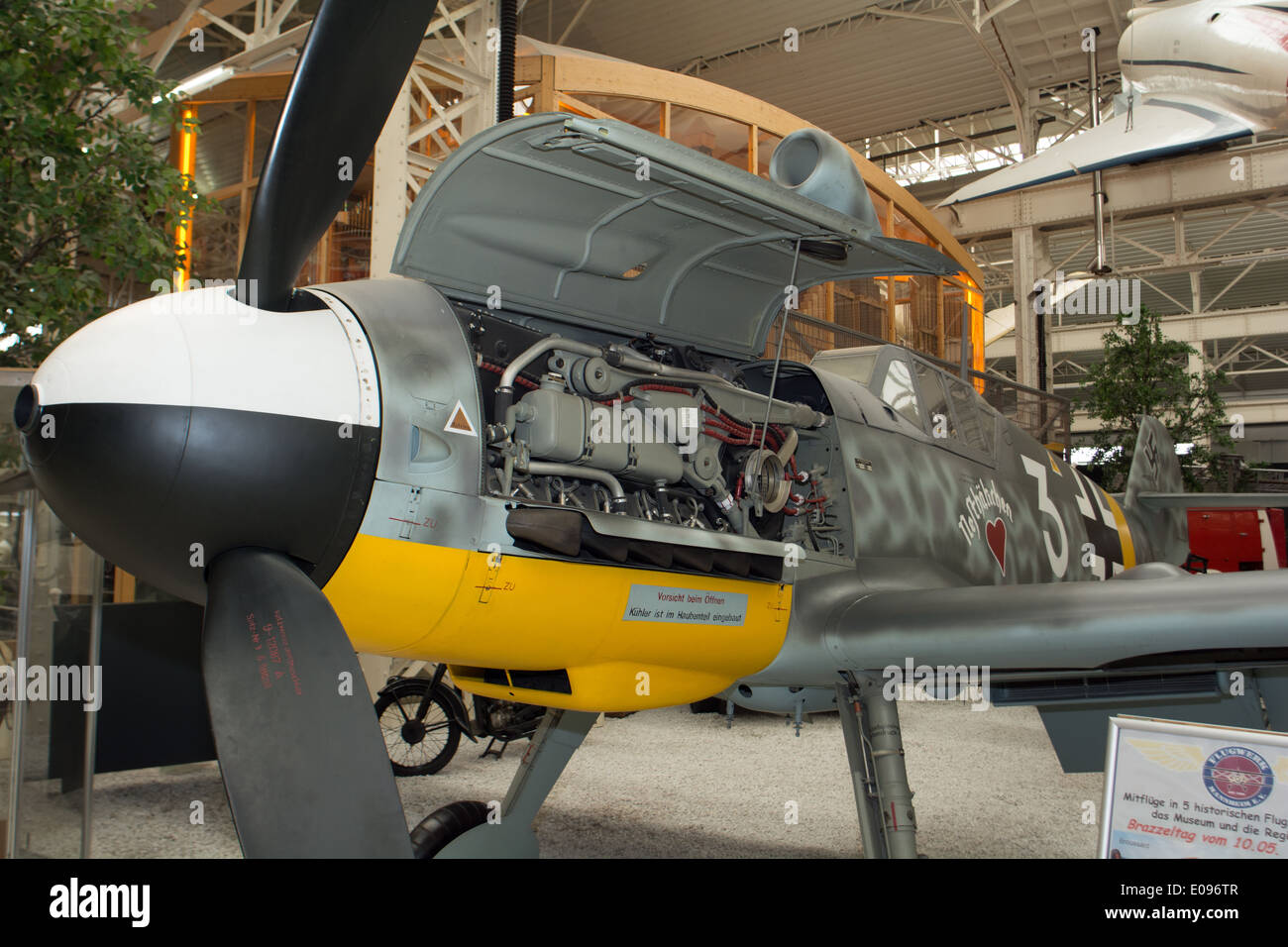 A German Messerschmitt BF 109 fighter plane of the second world war ...