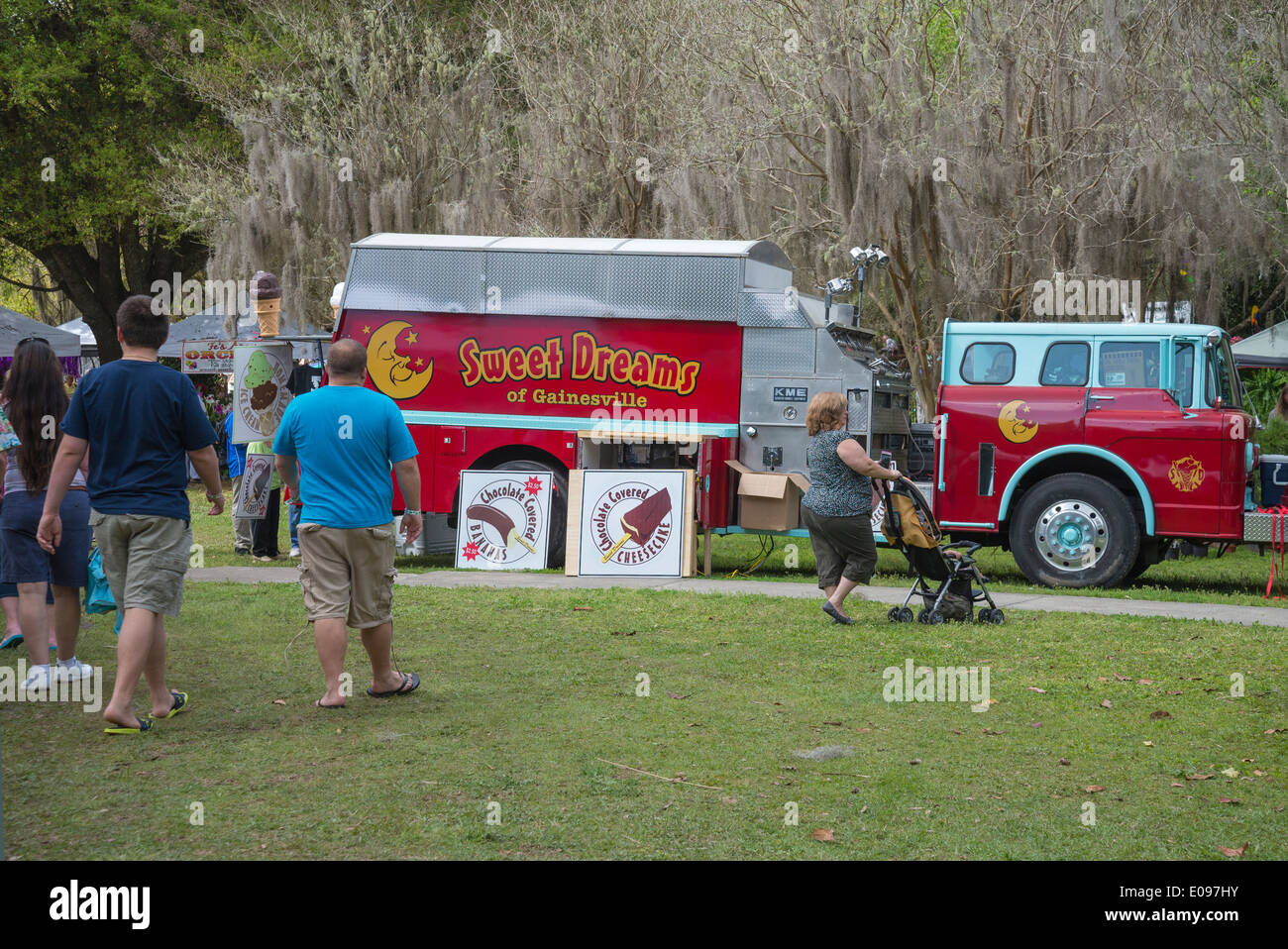 Kanapaha Spring Garden Festival in Gainesville, Florida. Ice cream