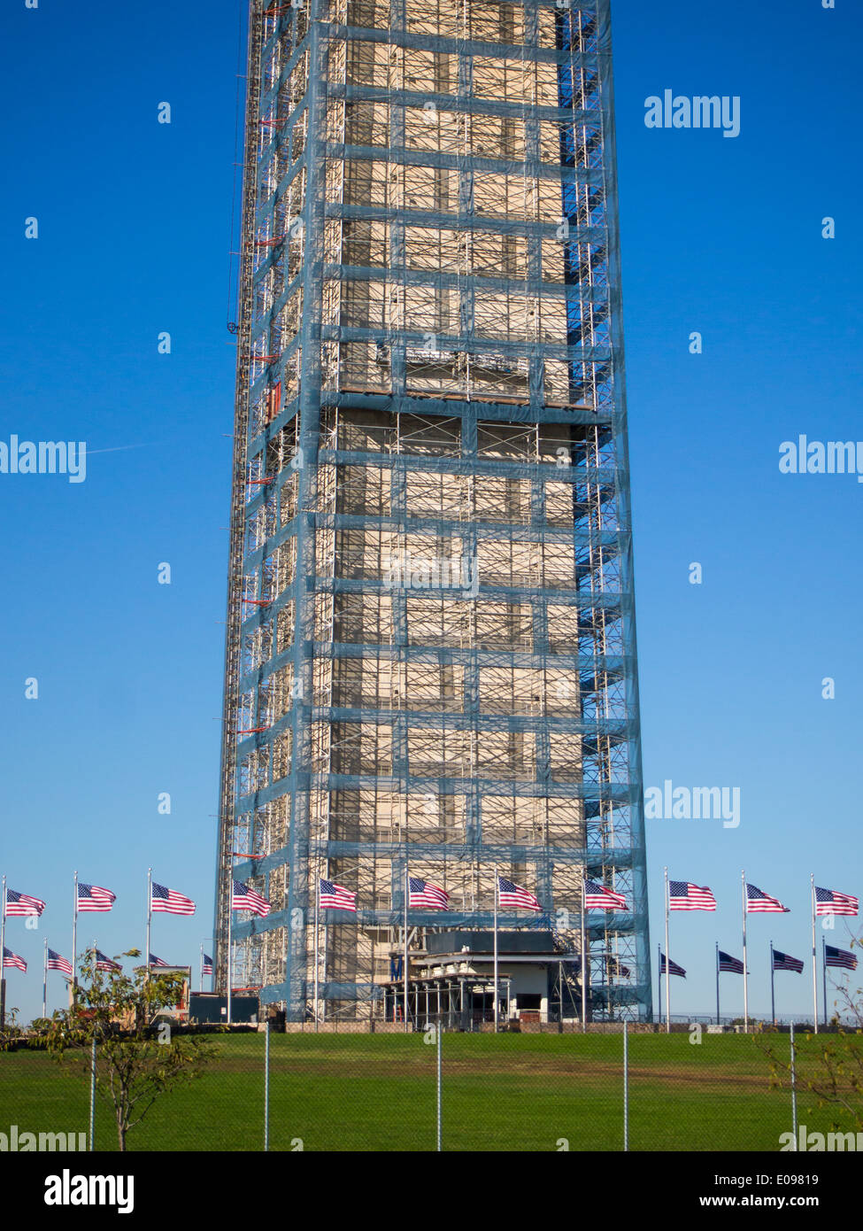Washington Monument under construction Stock Photo - Alamy