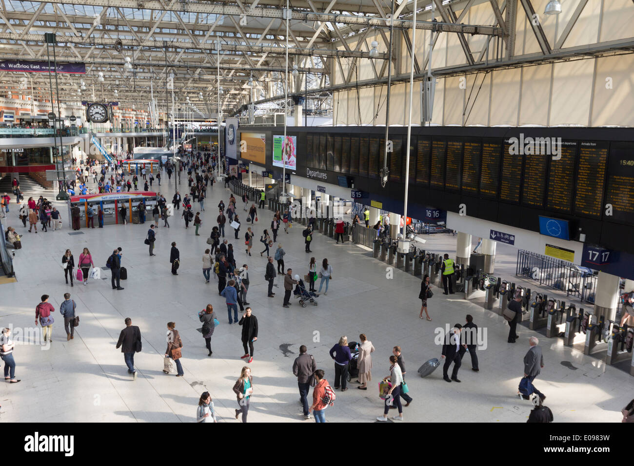 Waterloo Station Concourse - London Stock Photo