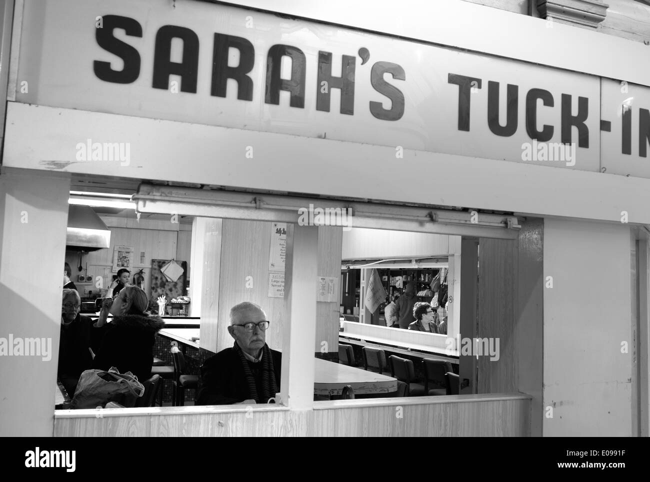Sarahs Tuck-in, Grainger market, Newcastle-upon-Tyne, Tyne and Wear Stock Photo