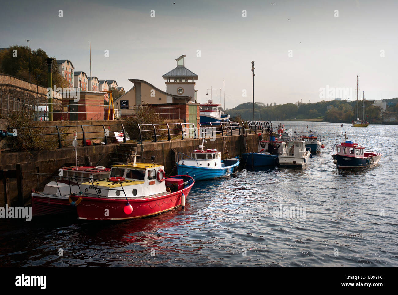 Boats on the Ouseburn, Newcastle upon Tyne Stock Photo Alamy